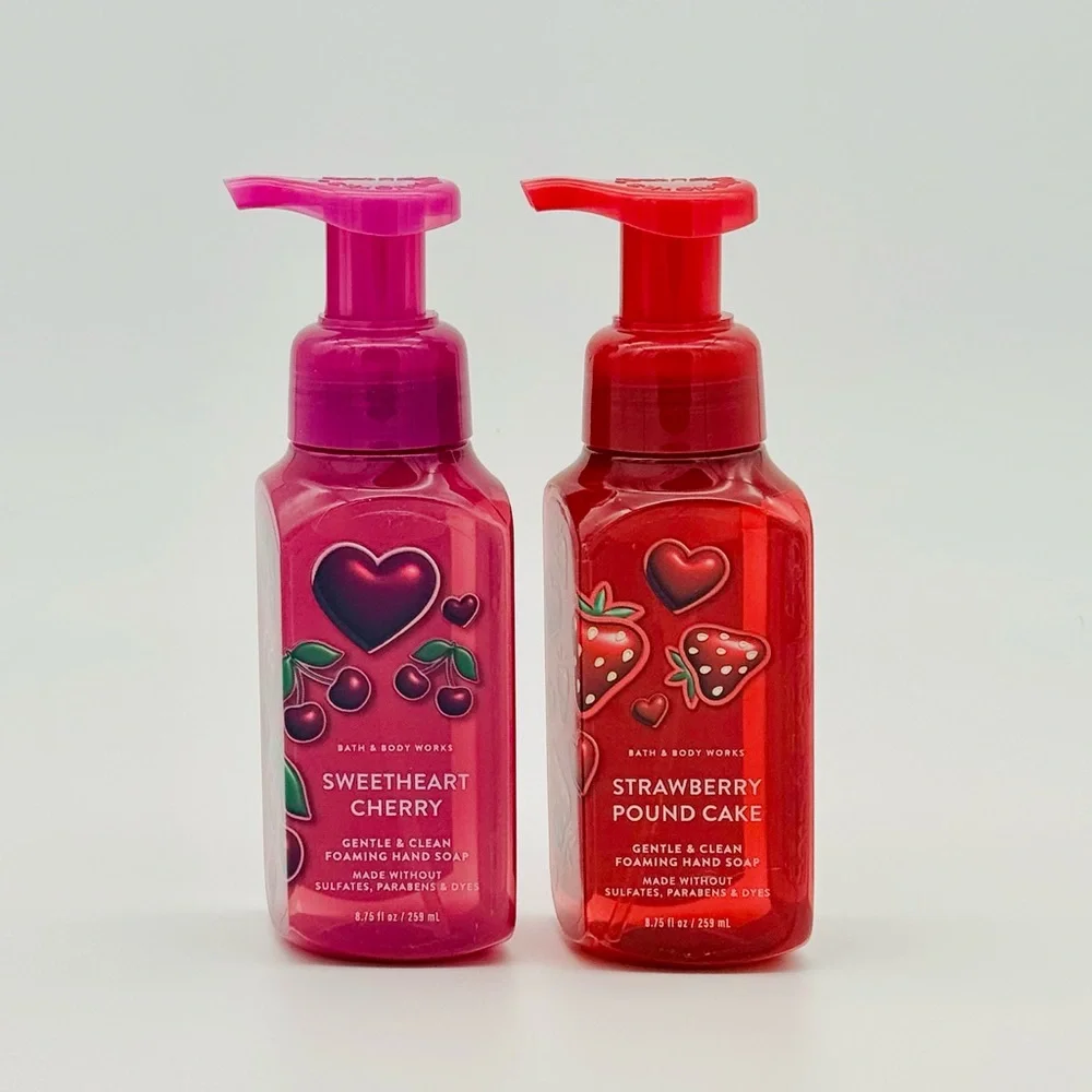Bath & Body Works Sweetheart Cherry & Strawberry Pound Cake Hand Soaps NWT